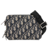 Oblique Jacquard Zipped Pouch, &pound;950, Handbags, Beige/Black, Canvas, Front view